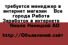 требуется менеджер в интернет магазин  - Все города Работа » Заработок в интернете   . Ямало-Ненецкий АО